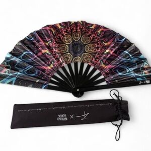 Extra Large Colorful Patterned Hand Fan